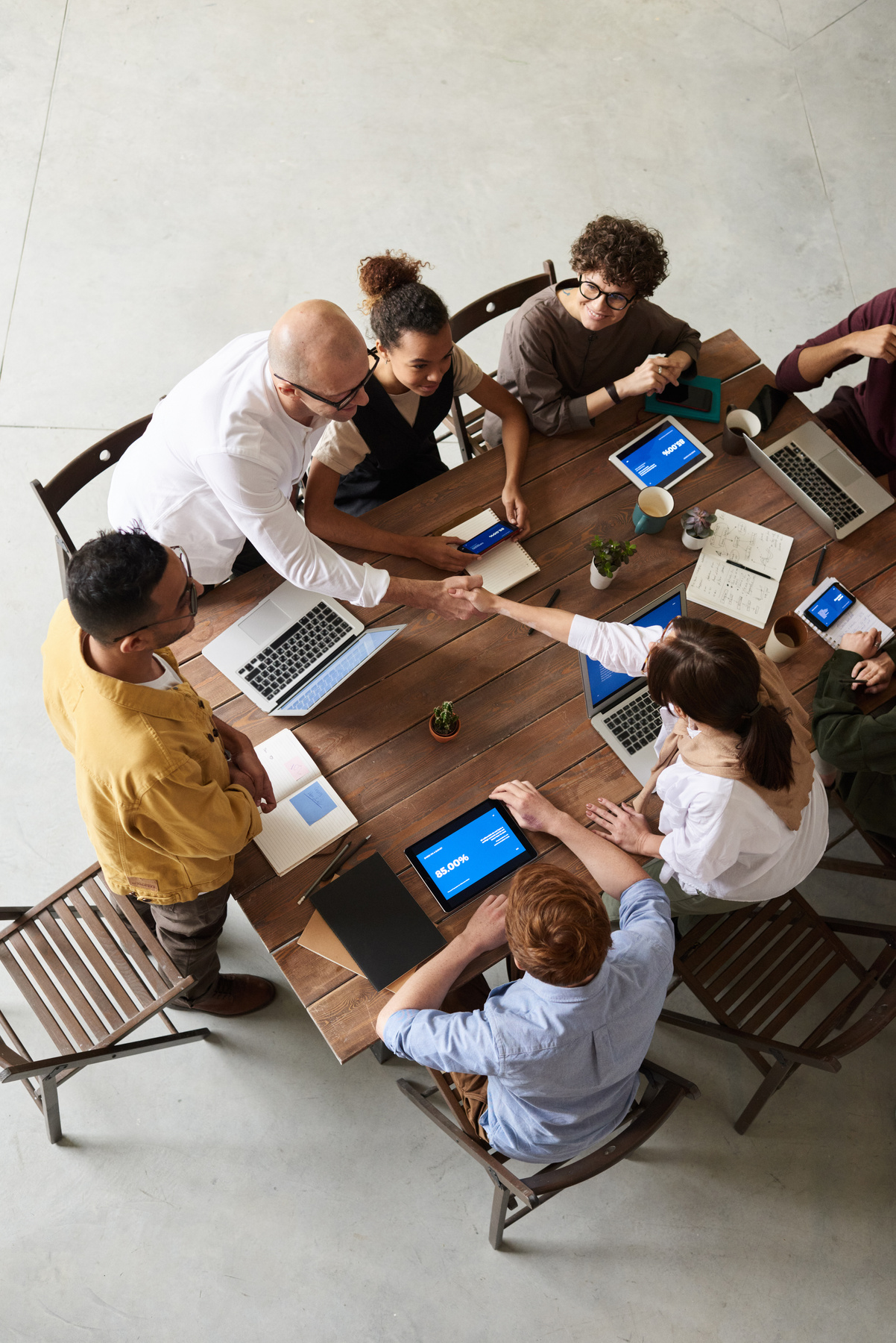 Diverse team of professionals in a meeting