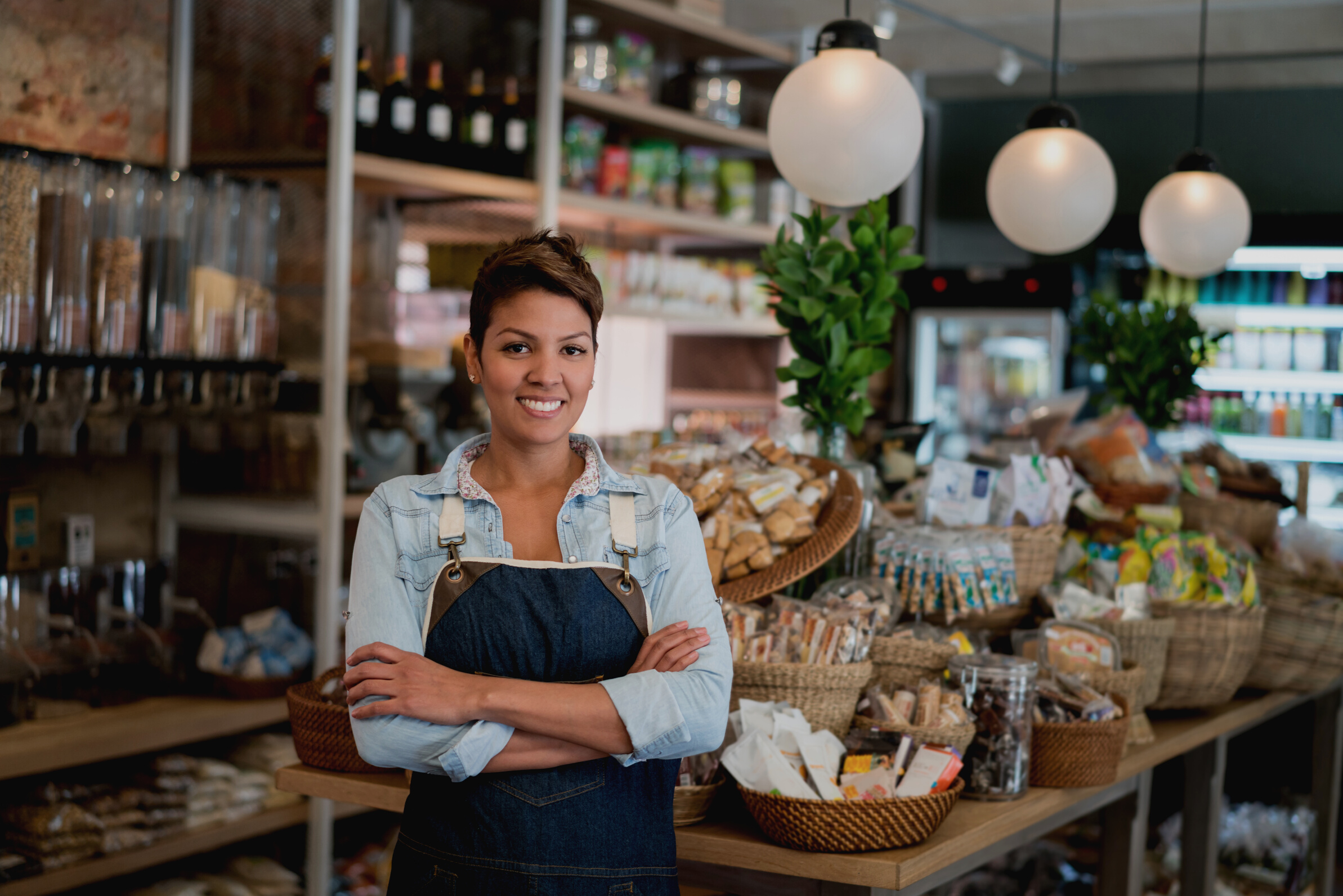 Female store business owner